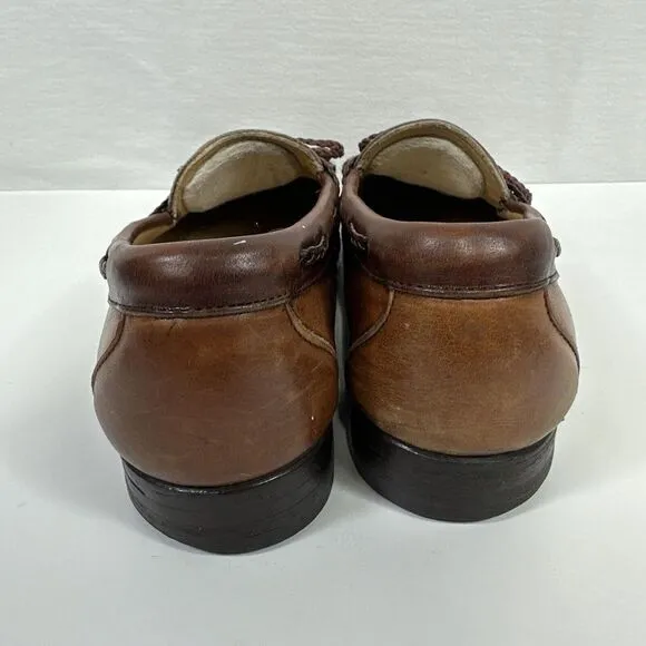 Allen Edmonds‎ Woodstock Men's Brown Leather Kiltie String Loafers US 10.5D USA