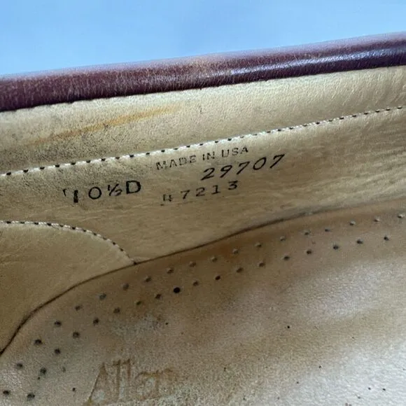 Allen Edmonds‎ Woodstock Men's Brown Leather Kiltie String Loafers US 10.5D USA
