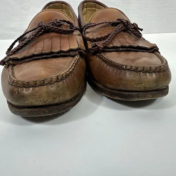 Allen Edmonds‎ Woodstock Men's Brown Leather Kiltie String Loafers US 10.5D USA