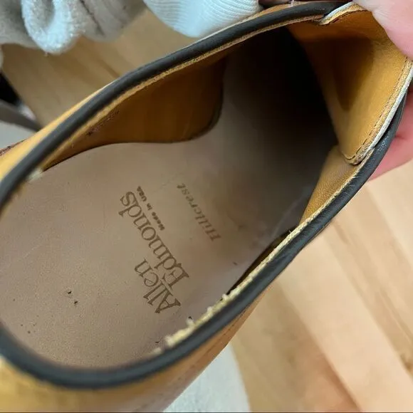 Allen Edmonds Hillcrest Tan Leather Derby Shoes