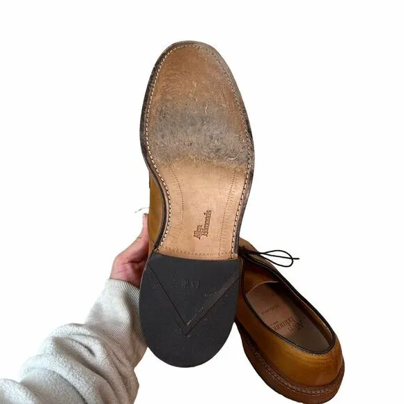 Allen Edmonds Hillcrest Tan Leather Derby Shoes