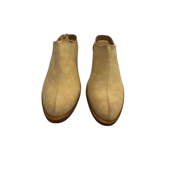 American Rag Women's Beige Mule Clogs Vegan Slip-On Block Heel Casual
