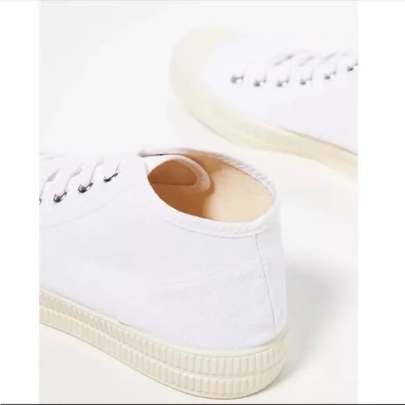 ANTHROPOLOGIE Platform Tennis Sneaker High Top Lace Up Canvas Shoes White 37 NWT