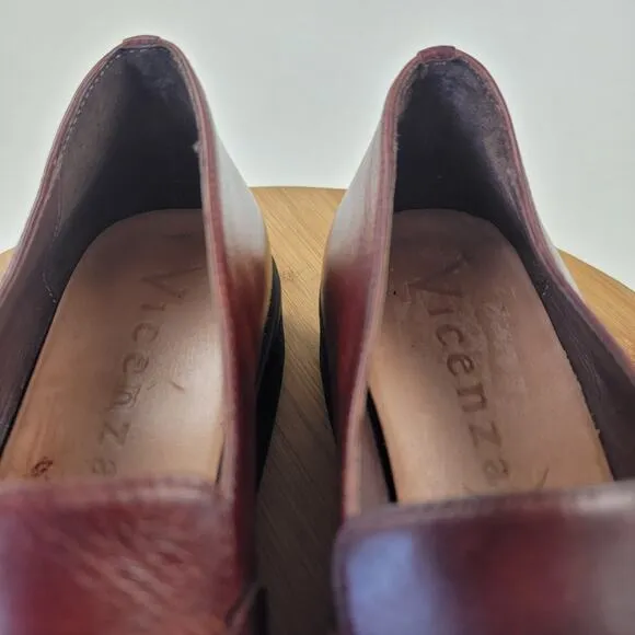 Anthropologie Vicenza Horsebit Brown Leather Penny Loafers Platform Womens Sz 8