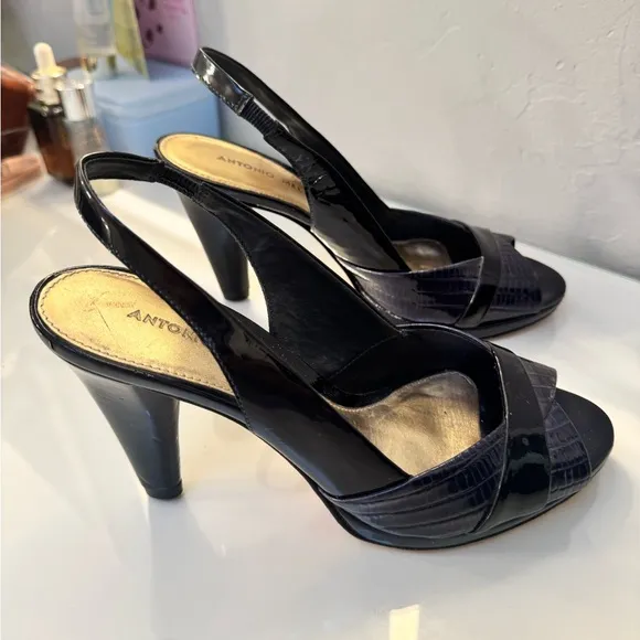 Antonio Melani Navy Slingback Heels