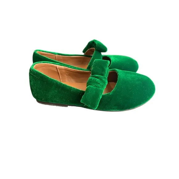 AOI AGE OF INNOCENCE sz 27 MIA GREEN velvet shoes