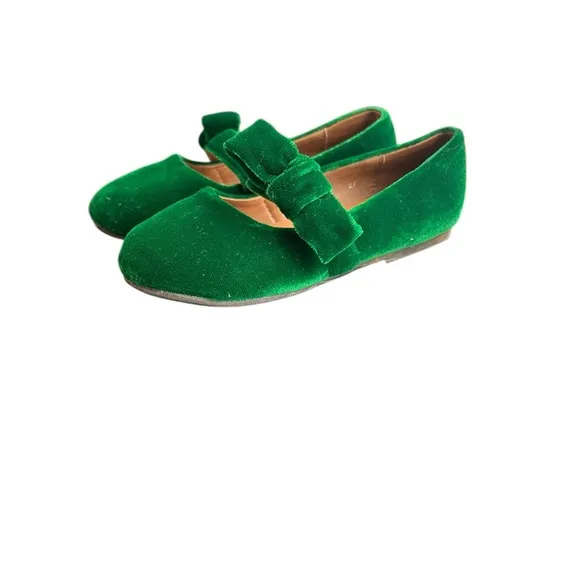 AOI AGE OF INNOCENCE sz 27 MIA GREEN velvet shoes