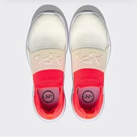 APL men’s TechLoom Bliss Shoes in Cream and Coral 11.5