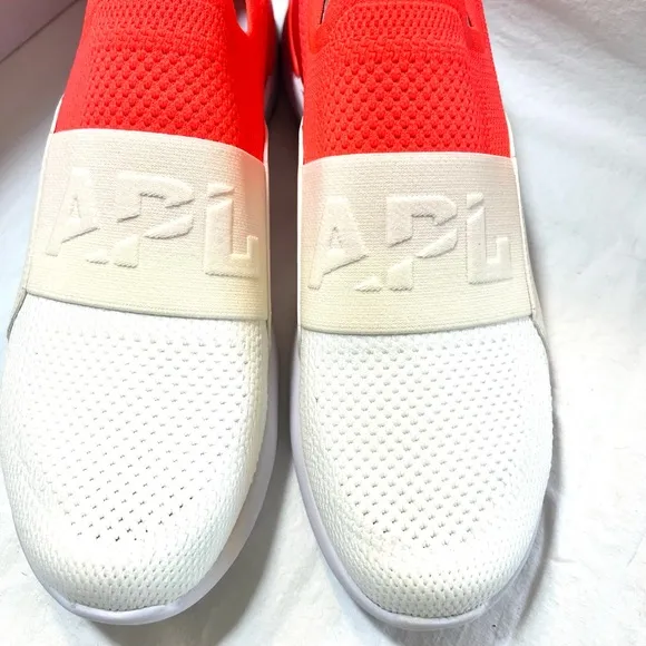 APL men’s TechLoom Bliss Shoes in Cream and Coral 11.5