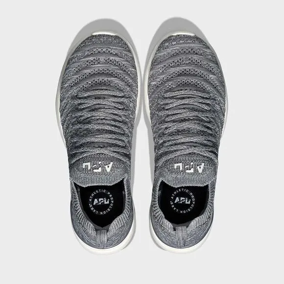 APL Techloom Wave Shoes Smoke Ivory Melange Gray White Running Mens 9