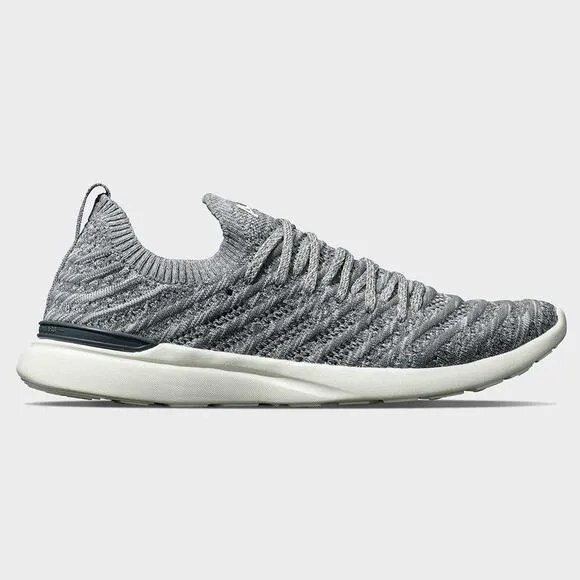 APL Techloom Wave Shoes Smoke Ivory Melange Gray White Running Mens 9
