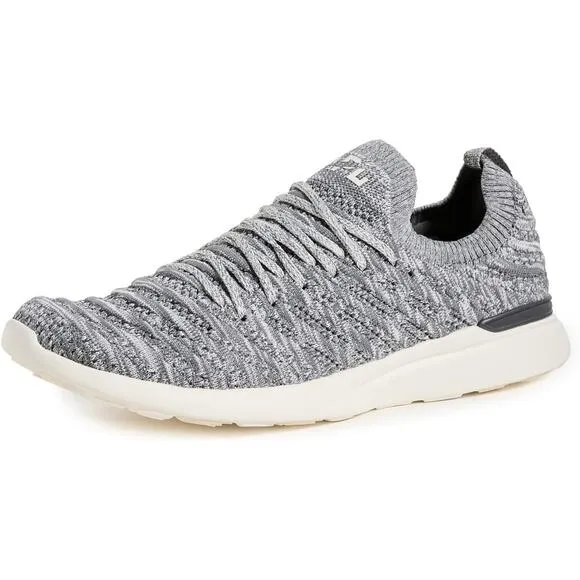 APL Techloom Wave Shoes Smoke Ivory Melange Gray White Running Mens 9