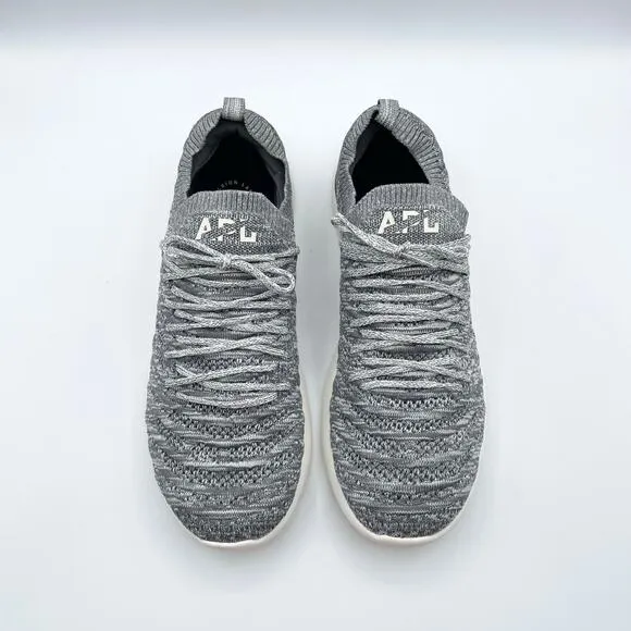 APL Techloom Wave Shoes Smoke Ivory Melange Gray White Running Mens 9