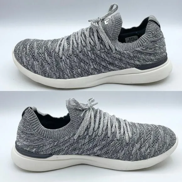 APL Techloom Wave Shoes Smoke Ivory Melange Gray White Running Mens 9