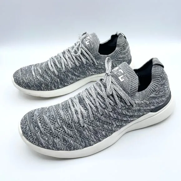 APL Techloom Wave Shoes Smoke Ivory Melange Gray White Running Mens 9