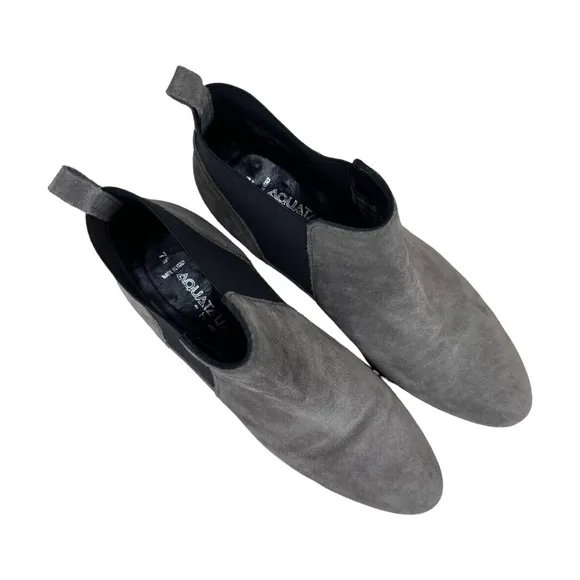 AQUATALIA Gray Suede CHELSEA Ankle Booties