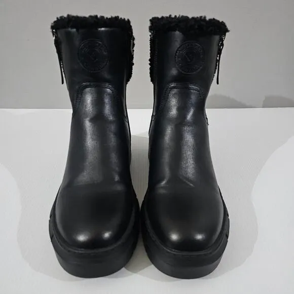 Aquatherm Santana Canada Bailey Ankle Boot Waterproof Black Faux Fur Size 8