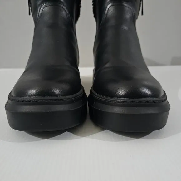 Aquatherm Santana Canada Bailey Ankle Boot Waterproof Black Faux Fur Size 8