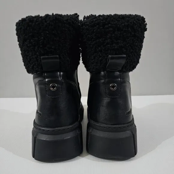 Aquatherm Santana Canada Bailey Ankle Boot Waterproof Black Faux Fur Size 8