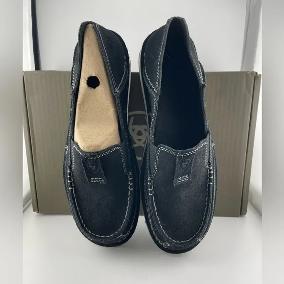 Ariat Shoes Womens 7.5 B Cruiser Flats Slip On Loafers 10021753 Black Leather‌‍‍