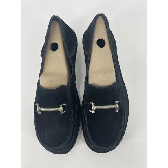 Ariat Women's Cruiser Black Suede Casual Shoes Horsebit SZ 6.5B