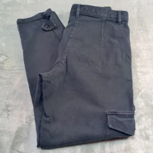 Aritiza Wilfred Free Modern Cargo Pant Size 12 Black Utility High Waist Cotton‎