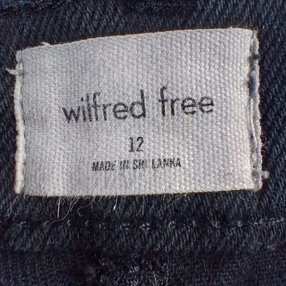 Aritiza Wilfred Free Modern Cargo Pant Size 12 Black Utility High Waist Cotton