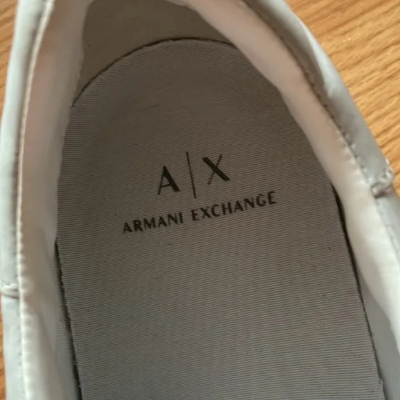 Armani Exchange Shoes. Size 9. Slip on sneakers.  Excellent preowned condition.