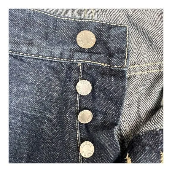 Authentic GF Ferre Vintage Men Blue Denim Jeans Classic Straight Pants US 33