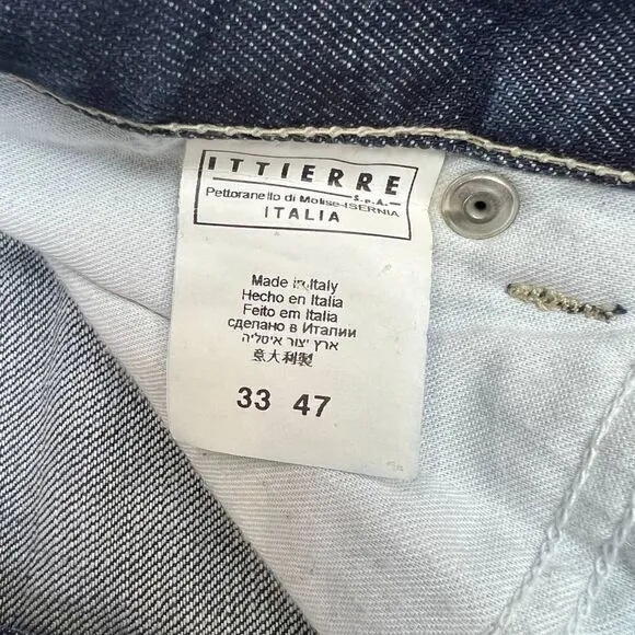Authentic GF Ferre Vintage Men Blue Denim Jeans Classic Straight Pants US 33