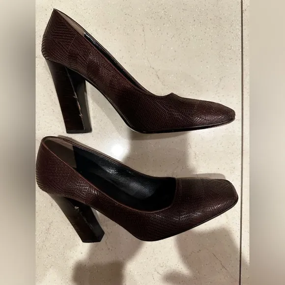 Authentic Prada Leather Brown Shoes.  Sz 38