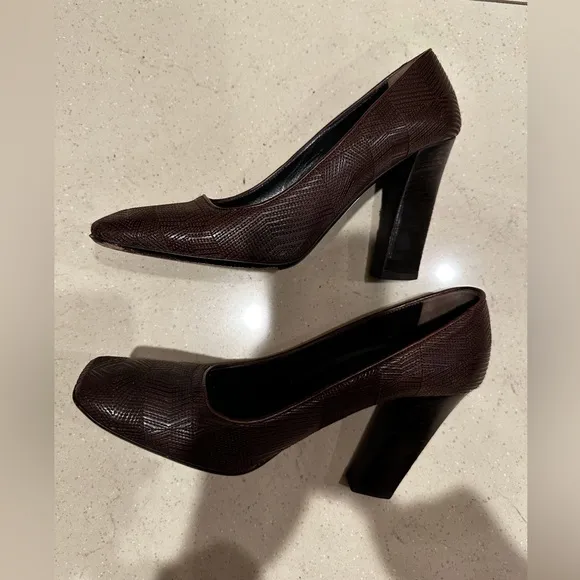 Authentic Prada Leather Brown Shoes.  Sz 38