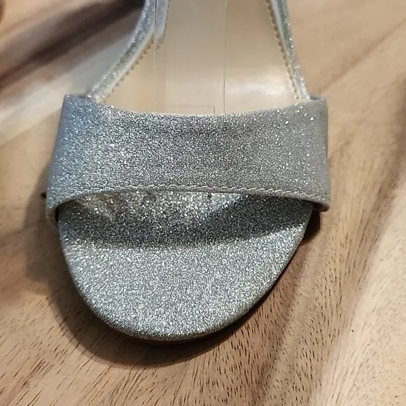 BADGLEY MISHKA STYLE 💠JEWEL💠TURQUOISE DIAMOND ANKLE STRAP HEELS WOMAN SIZE 7.0
