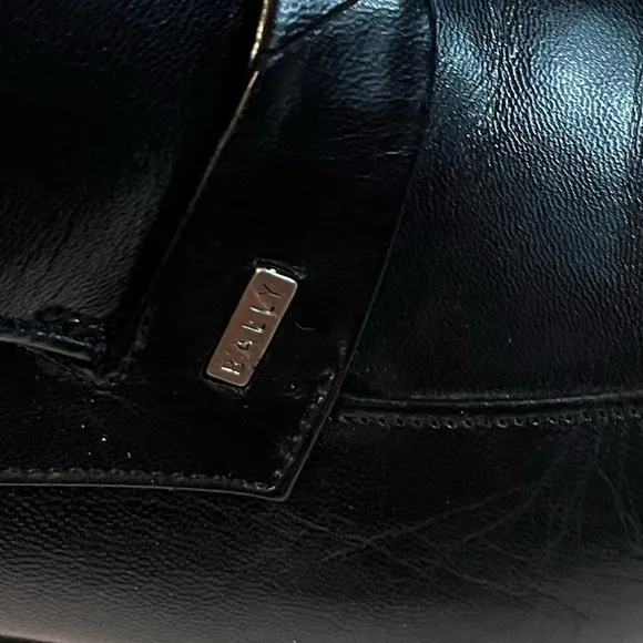 Bally Baltoro Parawet LOGO Style Black Leather Loafers Sz 9US Men Switzerland
