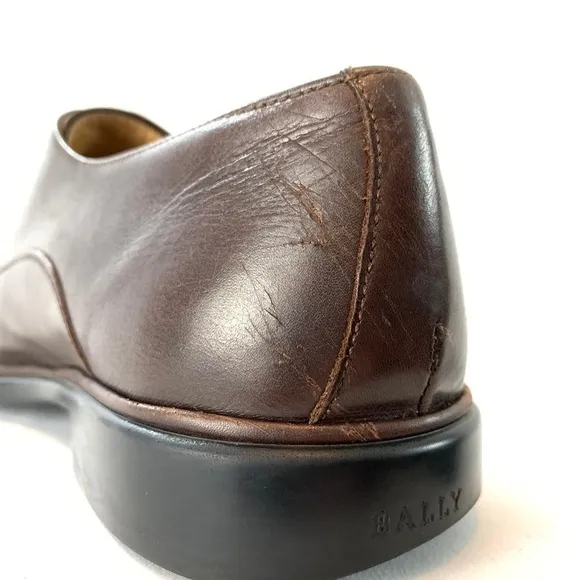 Bally Cabriel nutmeg leather lace up shoes 9 E