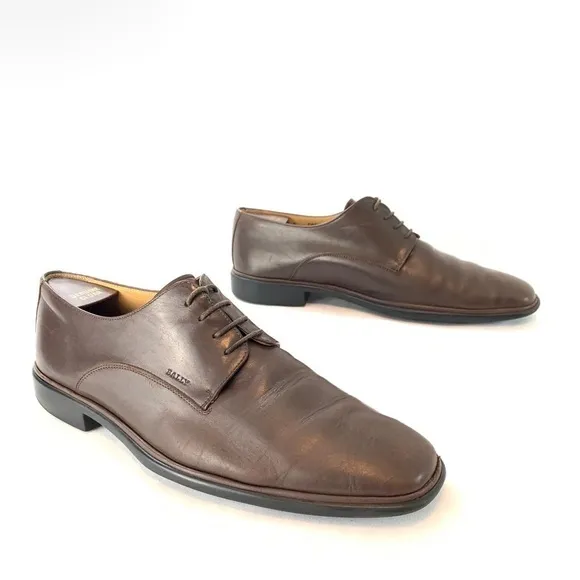 Bally Cabriel nutmeg leather lace up shoes 9 E