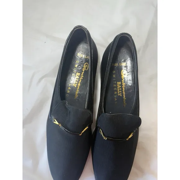 Bally Switzerland Park Lane Black Crepe Patent Men's Shoes Size 9.5 N