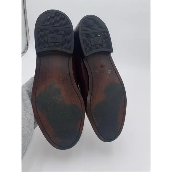 Bass Weejuns Mens Penny Loafers  9.5 EEE Wine Burgundy Shoes Leather Slip On