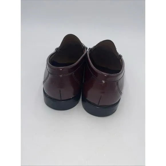 Bass Weejuns Mens Penny Loafers  9.5 EEE Wine Burgundy Shoes Leather Slip On