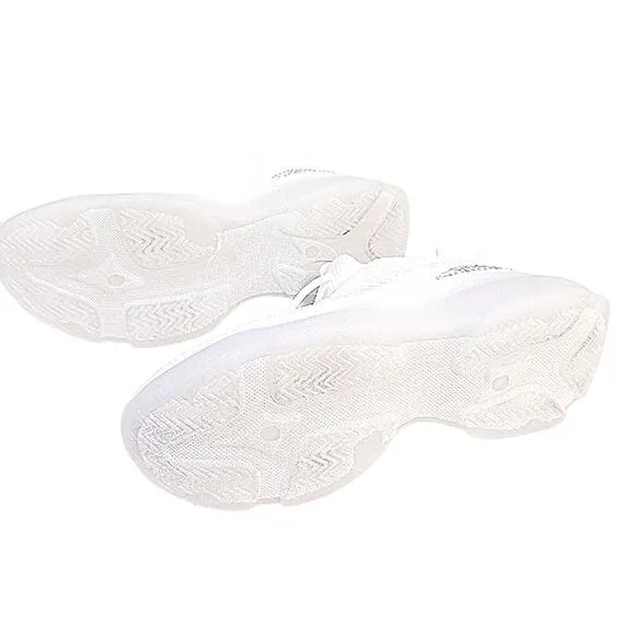 bebe Sneakers ANALIA Sz 10 Crystals WHITE Rhinestones Embellished Luxe Fancy New