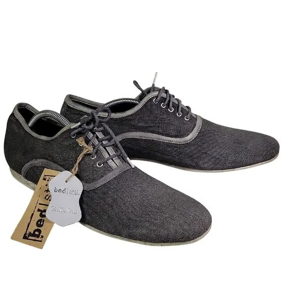 Bed Stu Cosburn Grey Lace Up Oxford Dress Shoes Mens Size 12 NWT