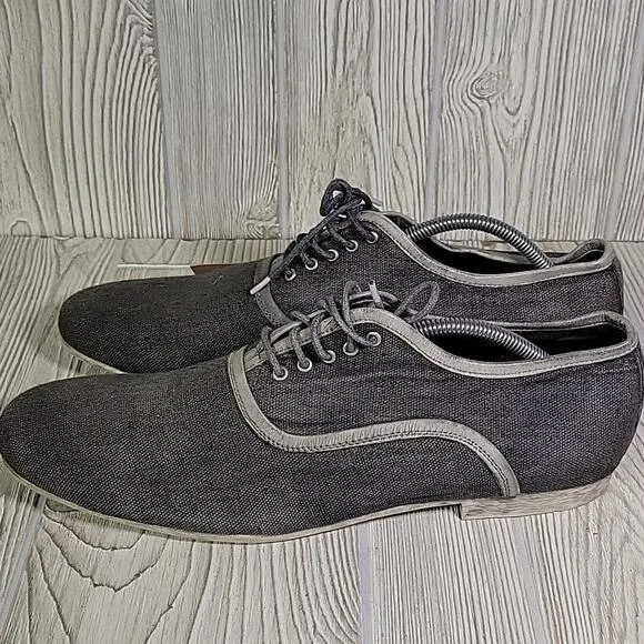 Bed Stu Cosburn Grey Lace Up Oxford Dress Shoes Mens Size 12 NWT