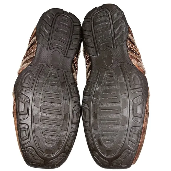 Bed Stu Y2K Brown Distressed Leather Square Toe Lace Up Loafers Men’s Size 10.5
