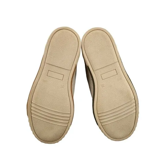 Belstaff Shoes Womens 35 Sneakers Lifestyle Casual Leather Canvas Logo Lace Up