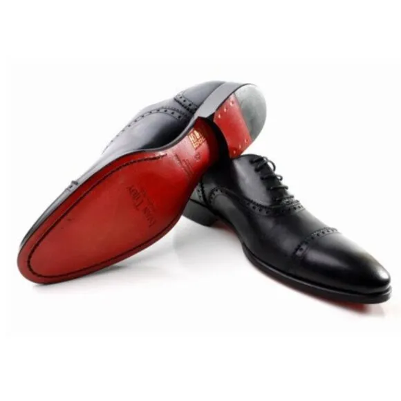 Ben Black Brogue Mens Leather Shoes