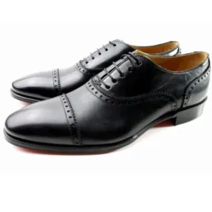 Ben Black Brogue Mens Leather Shoes