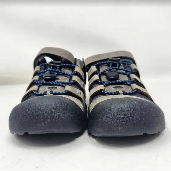 Big kids 3 Keen Newport hiking shoe sneaker in Steel Grey/Brilliant Blue 1025502