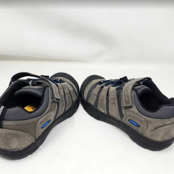 Big kids 3 Keen Newport hiking shoe sneaker in Steel Grey/Brilliant Blue 1025502