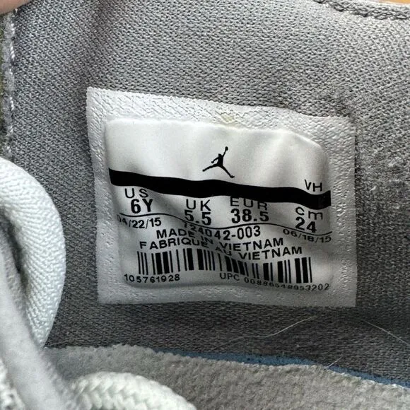 Big Kids Boys Nike Air Jordan Eclipse‎ GS Gray White Sneakers Shoes Size 6 Y GUC