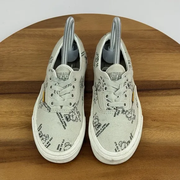 Big Kids Vans Era It's All We Got Taupe Brown Canvas Sneakers Shoes Size 3.5 Y